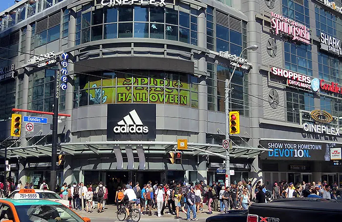 Vinyl graphics at Dundas Square Toronto